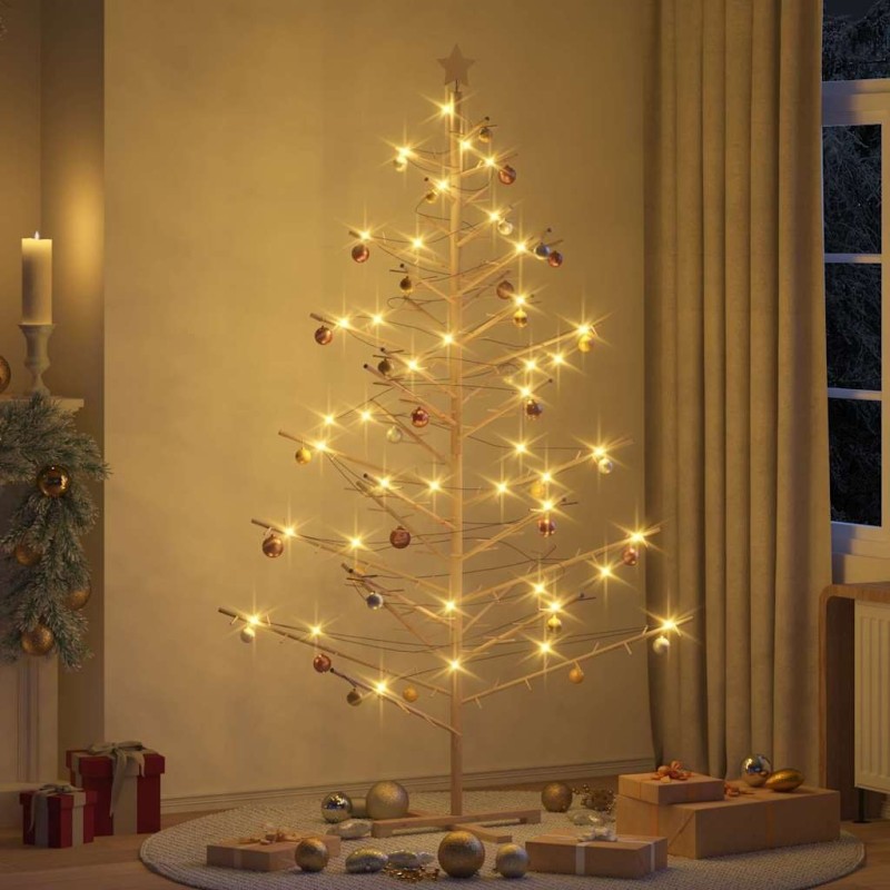 Arbre de Noël en bois Naturel 210 cm Bois de pin massif 512737512737