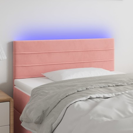  Tête de lit à LED Rose 80x5x78/88 cm Velours 