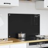 Crédence de cuisine Noir 80 x 50 cm verre trempé 512744512744