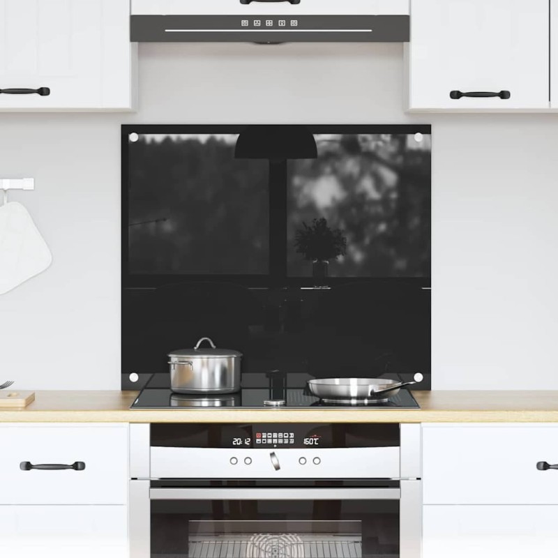 Crédence de cuisine Noir 70 x 60 cm verre trempé 512745512745
