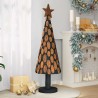 Sapin de Noël avec support Marron 149 cm Bois de teck solide 512746512746