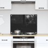 Crédence de cuisine Noir 70 x 50 cm verre trempé 512747512747