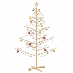 Arbre de Noël en bois Naturel 150 cm Bois de pin massif 512748512748