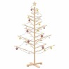 Arbre de Noël en bois Naturel 150 cm Bois de pin massif 512748512748