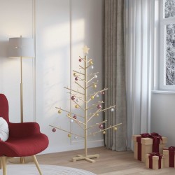 Arbre de Noël en bois Naturel 150 cm Bois de pin massif 512748512748