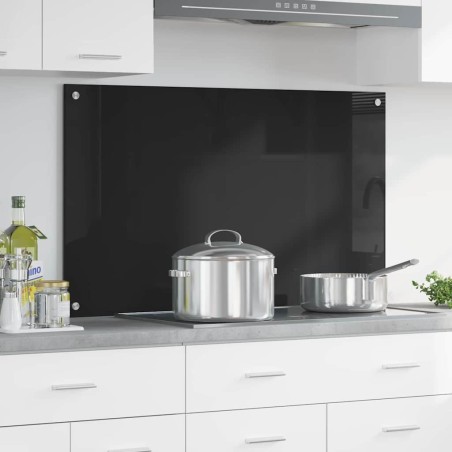 Crédence de cuisine Noir 100 x 60 cm verre trempé 512751512751