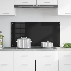 Crédence de cuisine Noir 100 x 50 cm verre trempé 512752512752