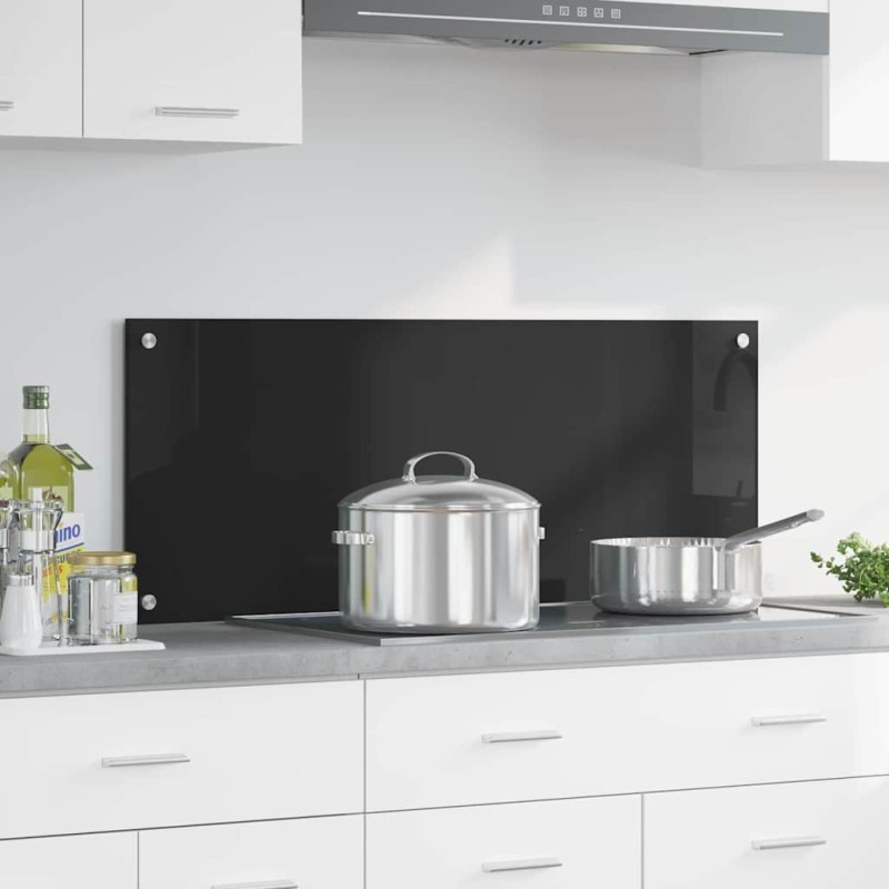 Crédence de cuisine Noir 100 x 40 cm verre trempé 512753512753