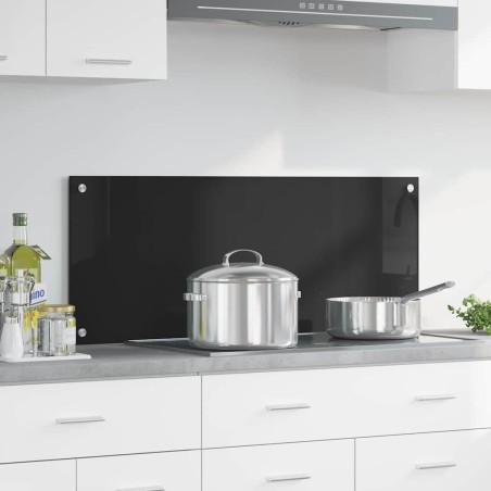 Crédence de cuisine Noir 100 x 40 cm verre trempé 512753512753