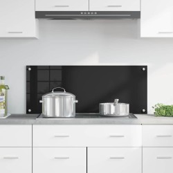 Crédence de cuisine Noir 100 x 40 cm verre trempé 512753512753