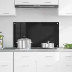 Crédence de cuisine Noir 90 x 50 cm verre trempé 512755512755