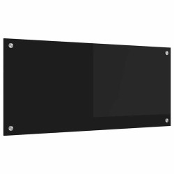 Crédence de cuisine Noir 90 x 40 cm verre trempé 512756512756