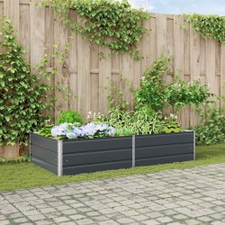 Jardinière Anthracite 195 x 100 x 45 cm Acier galvanisé 512780512780
