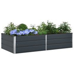 Jardinière Anthracite 195 x 100 x 45 cm Acier galvanisé 512780512780