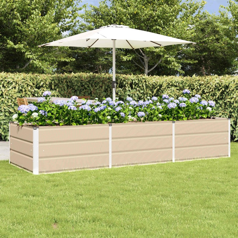 Jardinière Ivoire 240 x 80 x 45 cm Acier 512782512782