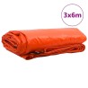 Bâche 650g / m² Orange 3 x 6 m Toile avec revêtement en PVC 512783512783