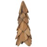 Sapin de Noël avec support Marron 51 cm Bois de teck solide 512787512787