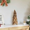 Sapin de Noël avec support Marron 51 cm Bois de teck solide 512787512787