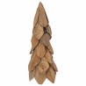 Sapin de Noël avec support Marron 51 cm Bois de teck solide 512787512787