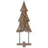 Sapin de Noël avec support Marron 121 cm Bois de teck solide 512788512788