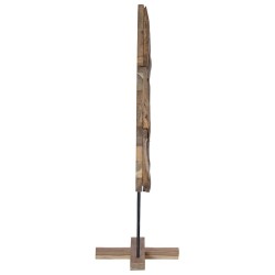 Sapin de Noël avec support Marron 121 cm Bois de teck solide 512788512788