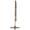 Sapin de Noël avec support Marron 121 cm Bois de teck solide 512788512788