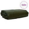 Bâche 650g / m² Vert olive 3 x 6 m Toile avec revêtement en PVC 512795512795