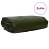 Bâche 650g / m² Vert olive 3 x 4 m Toile avec revêtement en PVC 512797512797
