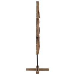 Sapin de Noël avec support Marron 90 cm Bois de teck solide 512798512798
