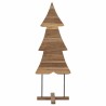 Sapin de Noël avec support Marron 90 cm Bois de teck solide 512798512798