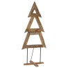 Sapin de Noël avec support Marron 181 cm Bois de teck solide 512799512799