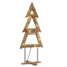 Sapin de Noël avec support Marron 181 cm Bois de teck solide 512799512799