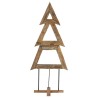 Sapin de Noël avec support Marron 181 cm Bois de teck solide 512799512799