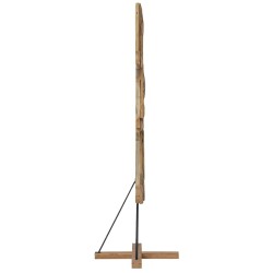Sapin de Noël avec support Marron 181 cm Bois de teck solide 512799512799