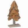 Sapin de Noël avec support Marron 61 cm Bois de teck solide 512800512800