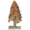 Sapin de Noël avec support Marron 61 cm Bois de teck solide 512800512800