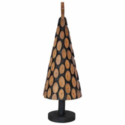 Sapin de Noël avec support Marron 90 cm Bois de teck solide 512801512801