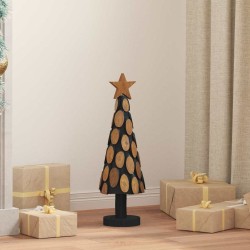 Sapin de Noël avec support Marron 61 cm Bois de teck solide 512802512802