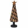 Sapin de Noël avec support Marron 61 cm Bois de teck solide 512802512802