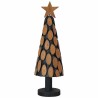 Sapin de Noël avec support Marron 61 cm Bois de teck solide 512802512802
