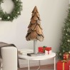 Sapin de Noël avec support Marron 91 cm Bois de teck solide 512804512804