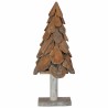Sapin de Noël avec support Marron 91 cm Bois de teck solide 512804512804
