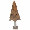 Sapin de Noël avec support Marron 91 cm Bois de teck solide 512804512804