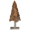 Sapin de Noël avec support Marron 91 cm Bois de teck solide 512804512804