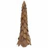 Sapin de Noël avec support Marron 111 cm Bois de teck solide 512805512805