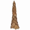 Sapin de Noël avec support Marron 111 cm Bois de teck solide 512805512805