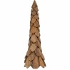 Sapin de Noël avec support Marron 111 cm Bois de teck solide 512805512805
