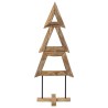 Sapin de Noël avec support Marron 149,5 cm Bois de teck solide 512806512806