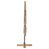 Sapin de Noël avec support Marron 149,5 cm Bois de teck solide 512806512806