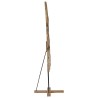 Sapin de Noël avec support Marron 181,5 cm Bois de teck solide 512807512807